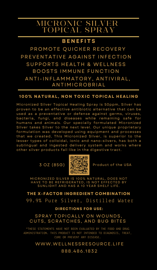 3oz Topical Silver Spray