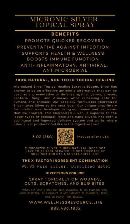 3oz Topical Silver Spray