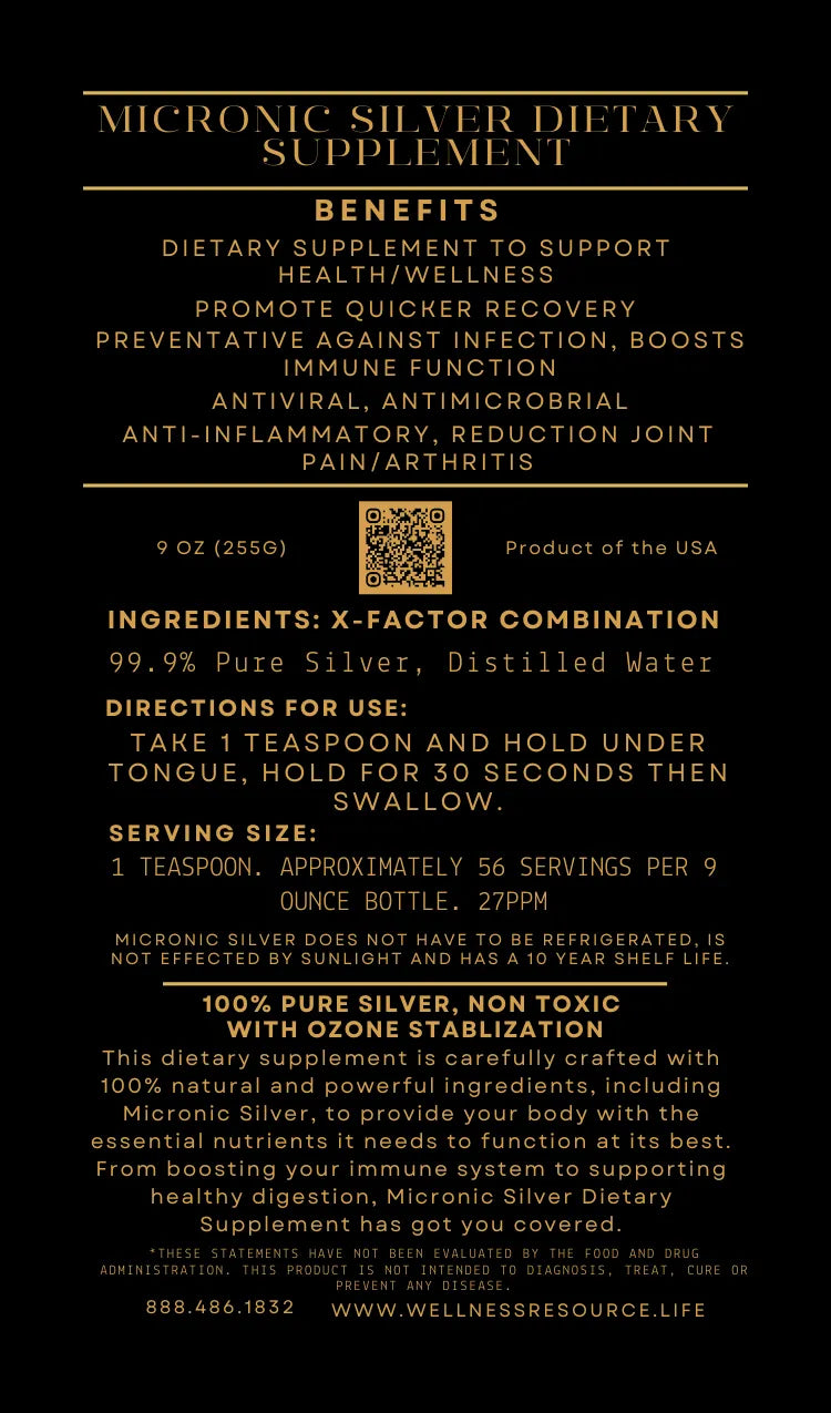 9oz Micronic Silver Dietary Supplement