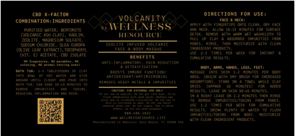 Volcanity 4oz CBD Face & Body Masque with Zeolites