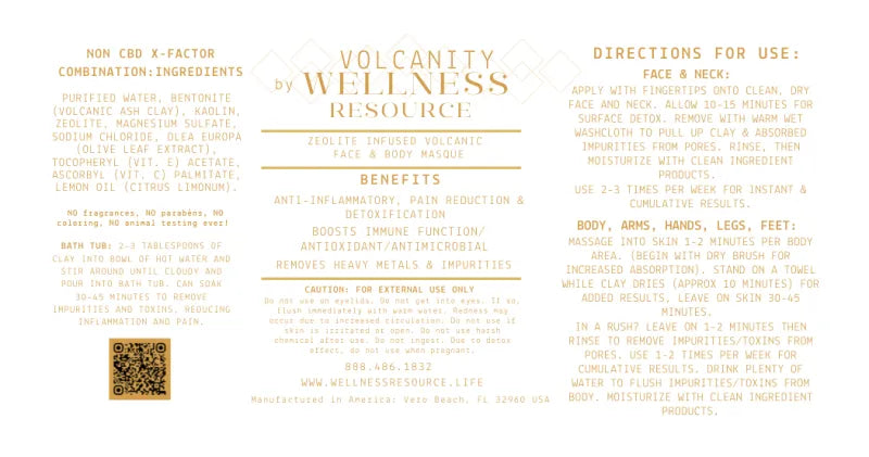 Volcanity 4oz Face & Body Masque with Zeolites